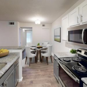 Kitchen and dining area