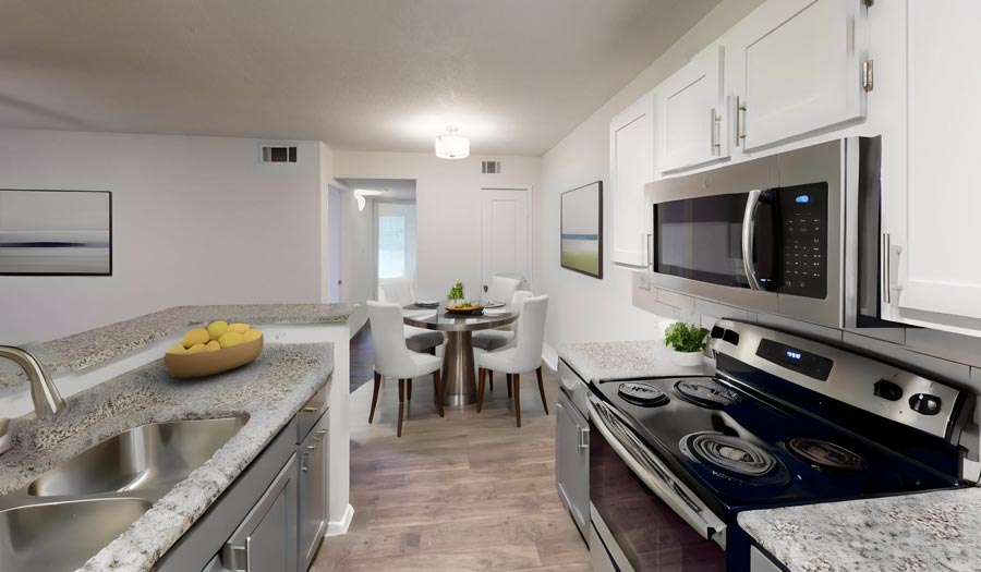Kitchen and dining area