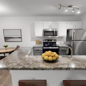 Kitchen and dining area